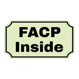 Notched Standard FACP Inside Wall or Door Sign | Facilities and Rooms Sign