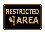 Classic Framed Restricted Area Wall or Door Sign