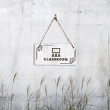 Classroom 5x10 Hanging Plus Wall or Door Sign | Religious Rustic Wood Sign