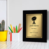 Rugby Customizable Black Frame Wooden Award Plaque | Easel Mount Option | Achievement and Recognition Personalizable Plaques