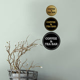 Signs ByLITA Circle Coffee & Tea Bar Wall or Door Sign
