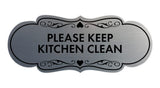 Signs ByLITA Designer Please Keep Kitchen Clean Wall or Door Sign