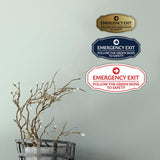 Signs ByLITA Victorian Emergency Exit Follow the Green Signs to Safety Durable Plastic Sign | Easy Installation | Elegant Design Wall or Door Sign