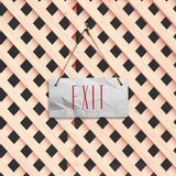 Exit 5" x 10" Hanging Wall or Door Sign | Rustic Twine | Signs for Home and Business