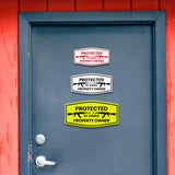 Signs ByLITA Fancy Protected by Armed Property Owner (AK 47) Door or Wall Sign | Home Security Warning Sign
