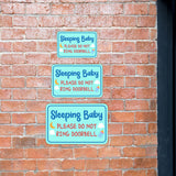Classic Framed Plus Sleeping Baby Please Do Not Ring Doorbell Wall or Door Sign | Friendly Home Signage