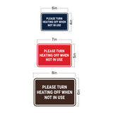 Signs ByLITA Classic Framed Please Turn Heating Off When Not In Use Door or Wall Sign | Eco-Friendly Home Signs