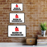 Classic Framed Plus Buzón de Sugerencias Door or Wall Sign | Spanish | Office Business Sign