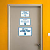 Classic Framed Plus Please Keep Bathroom Doors Closed Door or Wall Sign | Bathroom Signs