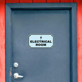 Notched Standard Electrical Room Wall or Door Sign | Facilities and Rooms Sign