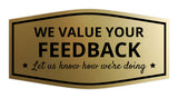 Signs ByLITA Fancy We Value Your Feedback! Let Us Know How We're Doing Easy Installation | Durable Construction | Barbers | Grooming and Styling | Hair Wall or Door Sign