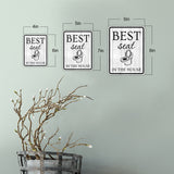 Portrait Round Plus Best Seat In The House Wall or Door Sign | Funny Novelty Home Signs | Home Reminders For Families