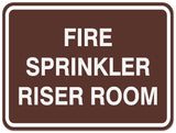 Signs ByLITA Classic Framed FIRE SPRINKLER RISER ROOM Door or Wall Sign Durable Plastic | Easy Installation | Elegant Design