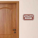 Notched Standard Utility Room Wall or Door Sign | Facilities and Rooms Sign