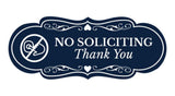 Designer No Soliciting Thank You (Doorbell) Wall or Door Sign