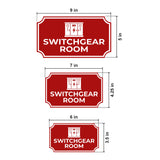 Notched Standard Switchgear Room Wall or Door Sign | Electrical - Commercial Safety & Facility Signs