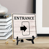 Entrance 5"x 5" Square Table Sign With Acrylic Easel | Home & Office Decor