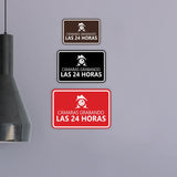 Signs ByLITA Classic Framed Cámaras Grabando las 24 horas Security Wall or Door Sign