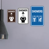 Signs ByLITA Portrait Round Shower (Single) Wall or Door Sign