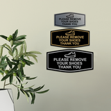 Fancy Please Remove Your Shoes Thank You (Sneaker) Wall or Door Sign