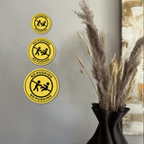 Circle Plus No Pushing Wall or Door Sign | Safety Signs For Babies and Toddlers Daycare