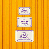 Classic Framed Plus Shhh... Baby Sleeping Please Don't Ring Doorbell Wall or Door Sign | Home Signage