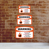 Classic Framed Plus Warning Hot Surface Will Cause Burns. Do Not Touch Surface Until Cooled. Never Allow Children To Touch Surface. Door or Wall Sign | Health & Safety Signage