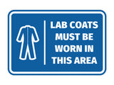 Signs ByLITA Classic Framed Lab Coats Must Be Worn In This Area Door or Wall Sign Easy Installation | Health And Safety | Building And Hospitality Signs