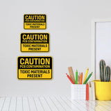 Classic Framed Plus Caution: PCB Contamination – Toxic Materials Present Door or Wall Sign | Miscellaneous Warning Signs - Industrial & Construction