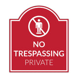 No Trespassing Private' Headstone - Wall or Door Signs ? Access & Control Sign