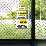 Classic Framed Plus Caution: Overhead Power Lines Door or Wall Sign | Miscellaneous Warning Signs - Industrial & Construction