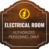 Heritage Plus Electrical Room Authorized Personnel Only Wall or Door Sign | Office Warning Signage