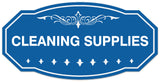 Signs ByLITA Victorian Cleaning Supplies Wall or Door Sign - Laser-Engraved Lettering | Durable ABS Plastic | Vibrant Colors | Powerful Foam Tape