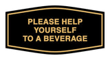 Fancy Please Help Yourself To A Beverage Wall or Door Sign