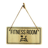 Fitness Room 5x10 Hanging Plus Wall or Door Sign | Home & Office Decor
