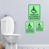 Portrait Round Plus Handicap Accessible Restroom Wall or Door Sign | General Kitchen and Food-related