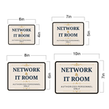 Classic Framed Plus Network & IT Room — Authorized Personnel Only — Wall or Door Sign | Specialist Room - Sign