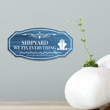 Victorian Plus S.O.S. Shipyard We Fix Everything Wall or Door Sign | Marina Harbor Signage