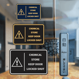Signs ByLITA Classic Framed Chemical Store Keep Door Locked Shut Door or Wall Sign Easy Installation | Health And Safety | Building And Hospitality Signs