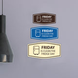Signs ByLITA Fancy Friday Is Clean The Fridge Day Wall or Door Sign