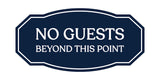 Signs ByLITA Victorian No guests Beyond This Point Business Wall or Door Sign