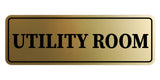 Standard Utility Room Wall or Door Sign