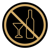 Signs ByLITA Circle No Drinks Allowed Graphic Door or Wall Sign | Easy Installation | Durable Construction | Promote Health And Safety | Caution Warning Sign for Home, Business and Office Spaces