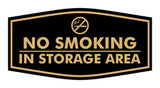 Signs ByLITA Fancy No Smoking in Storage Area Sign Easy Installation Elegant Design Wall or Door Sign