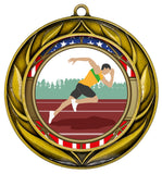 All Quality Wreath Design Track and Field Medal (Male) | Competition | High Quality Metal Medal - 1st, 2nd, 3rd Place