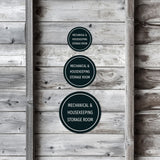Circle Plus Mechanical & Housekeeping Storage Room Wall or Door Sign