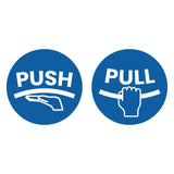 Signs ByLITA Circle Push and Pull Door Signs (Hands Vectors) Door Sign