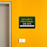 Classic Framed Plus Security Personnel on Site – Please Follow All Instructions Door or Wall Sign | General Security Notices