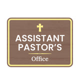 Classic Framed Plus Assistant Pastor’s Office Door or Wall Sign | Church and Place of Worship Signs