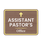 Classic Framed Plus Assistant Pastor’s Office Door or Wall Sign | Church and Place of Worship Signs